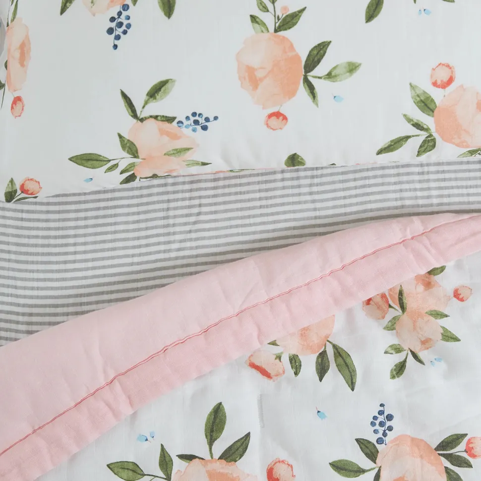Little Unicorn Cotton Muslin Toddler Bedding 3 Piece Set - Watercolor Roses Grande