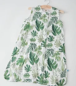 Little Unicorn Cotton Muslin Sleep Bag, X-Large - Tropical Leaf
