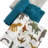 Little Unicorn Cotton Muslin Swaddle 3 Pack - Dino Friends 2 set