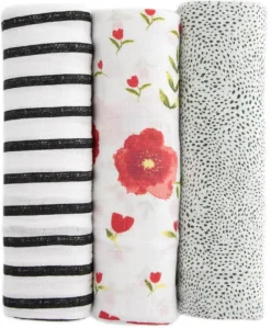 Little Unicorn Cotton Muslin Swaddle 3 Pack - Summer Poppy 2 Set