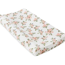 Little Unicorn Cotton Muslin Changing Pad Cover - Watercolor Roses