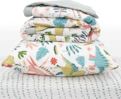 Little Unicorn Cotton Muslin Toddler Bedding 3 Piece Set - Boho Dino