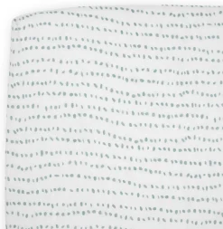 Little Unicorn Cotton Muslin Crib Sheet - Stone Stripe