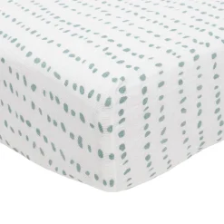 Little Unicorn Cotton Muslin Crib Sheet - Stone Stripe
