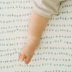 Little Unicorn Cotton Muslin Crib Sheet - Stone Stripe