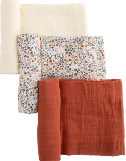 Little Unicorn Cotton Muslin Swaddle 3 Pack - Pressed Petals