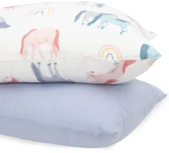 Little Unicorn Cotton Muslin Toddler Pillowcase, 2 Pack - Unicorns