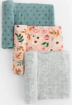 Little Unicorn Cotton Muslin Swaddle 3 Pack - Vintage Floral