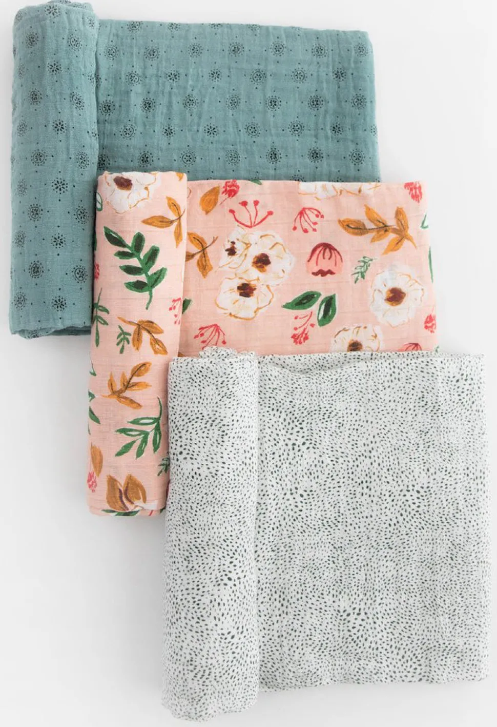 Little Unicorn Cotton Muslin Swaddle 3 Pack - Vintage Floral