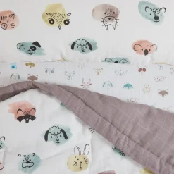 Little Unicorn Cotton Muslin Toddler Bedding 3 Piece Set - Watercolor Critters