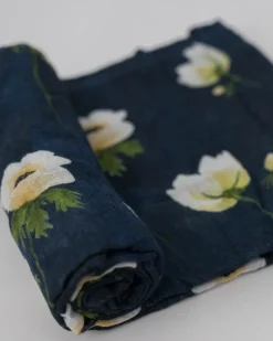 Little Unicorn Deluxe Muslin Swaddle - White Anemone