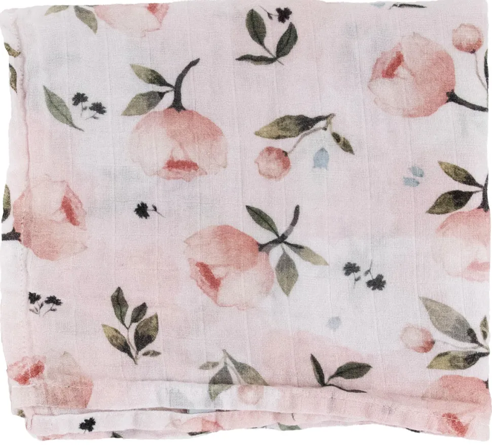Little Unicorn Organic Cotton Muslin Swaddle Blanket 2 Pack - Watercolor Floret
