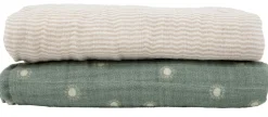 Little Unicorn Organic Cotton Muslin Swaddle Blanket 2 Pack - Sage Suns