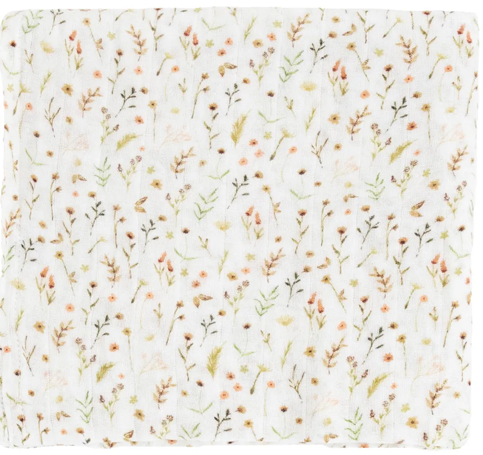 Little Unicorn Organic Cotton Muslin Swaddle Blanket - Floral Field