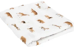 Little Unicorn Organic Cotton Muslin Swaddle Blanket - Animal Crackers