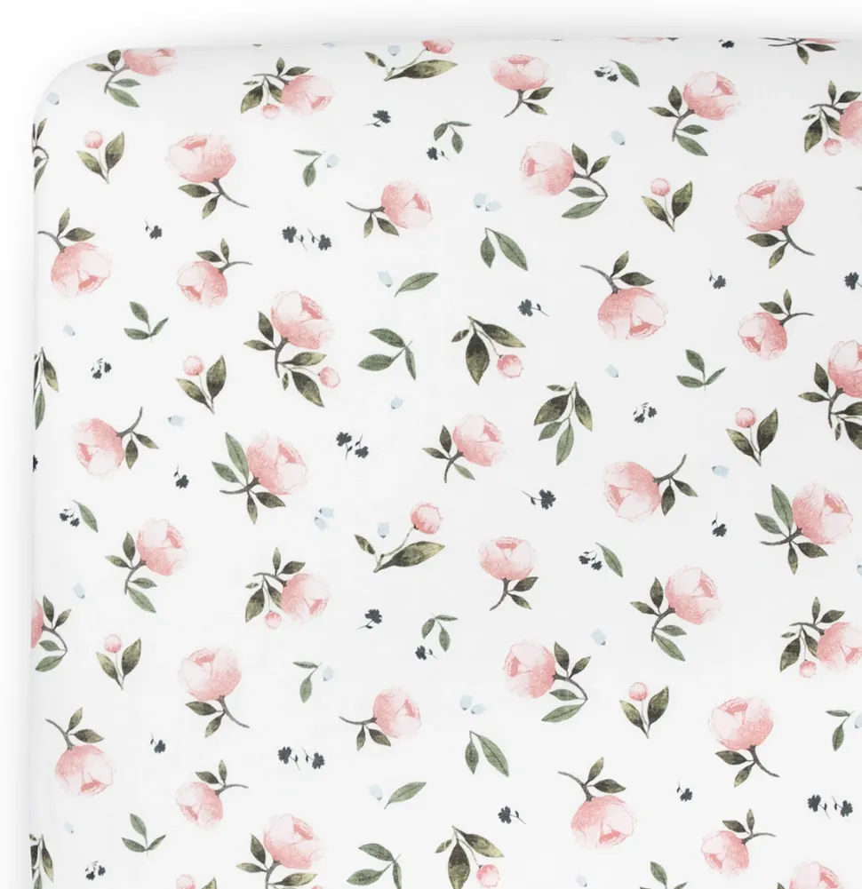 Little Unicorn Stretch Knit Crib Sheet - Watercolor Rose