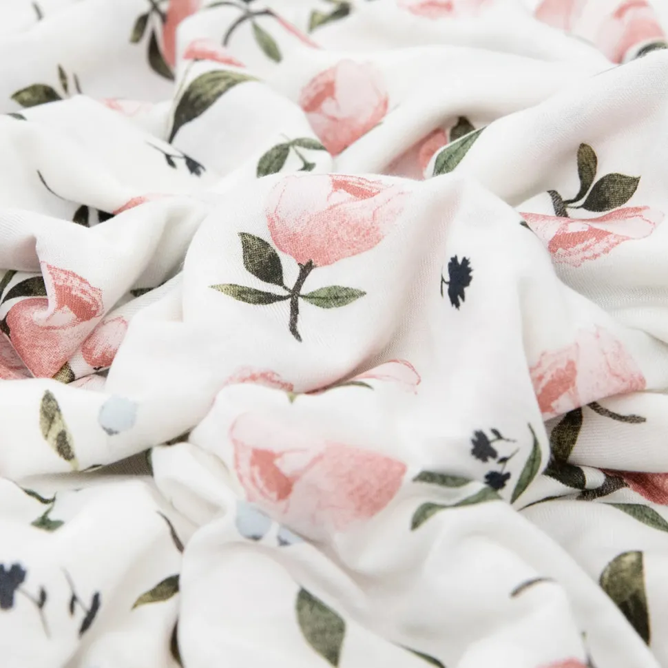 Little Unicorn Stretch Knit Swaddle Blanket - Watercolor Rose