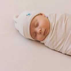 Little Unicorn Stretch Knit Crib Sheet - Soft Blush
