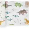 Little Unicorn Stretch Knit Swaddle Blanket - Dino Pals