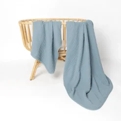 Lou Lou & Company Cloud Muslin Quilt - Steel, Small