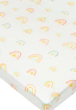 Loulou Lollipop Fitted Crib Sheet - Pastel Rainbow