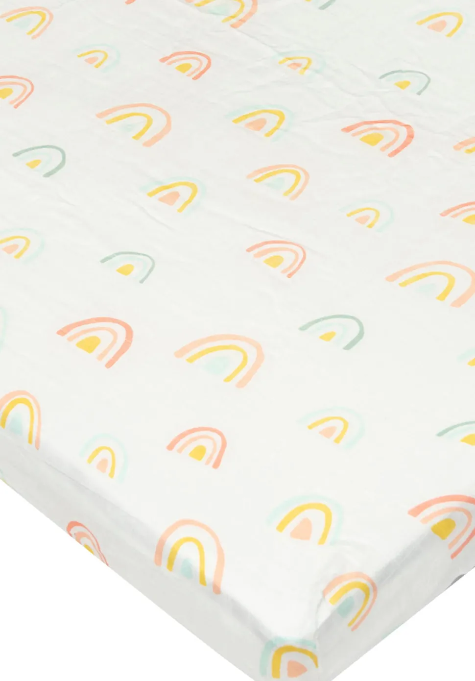 Loulou Lollipop Fitted Crib Sheet - Pastel Rainbow