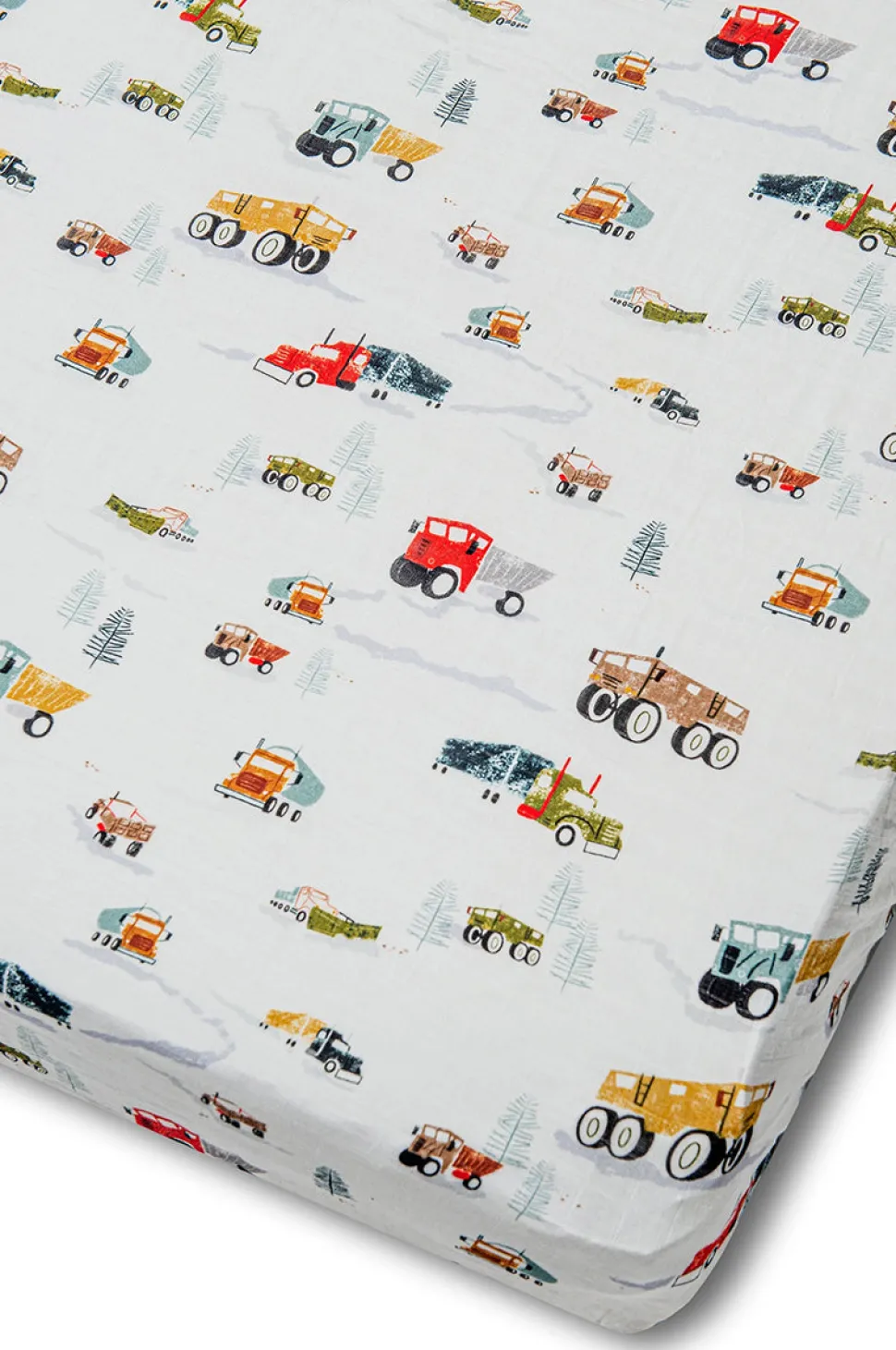 Loulou Lollipop Fitted Crib Sheet - Happy Trucks