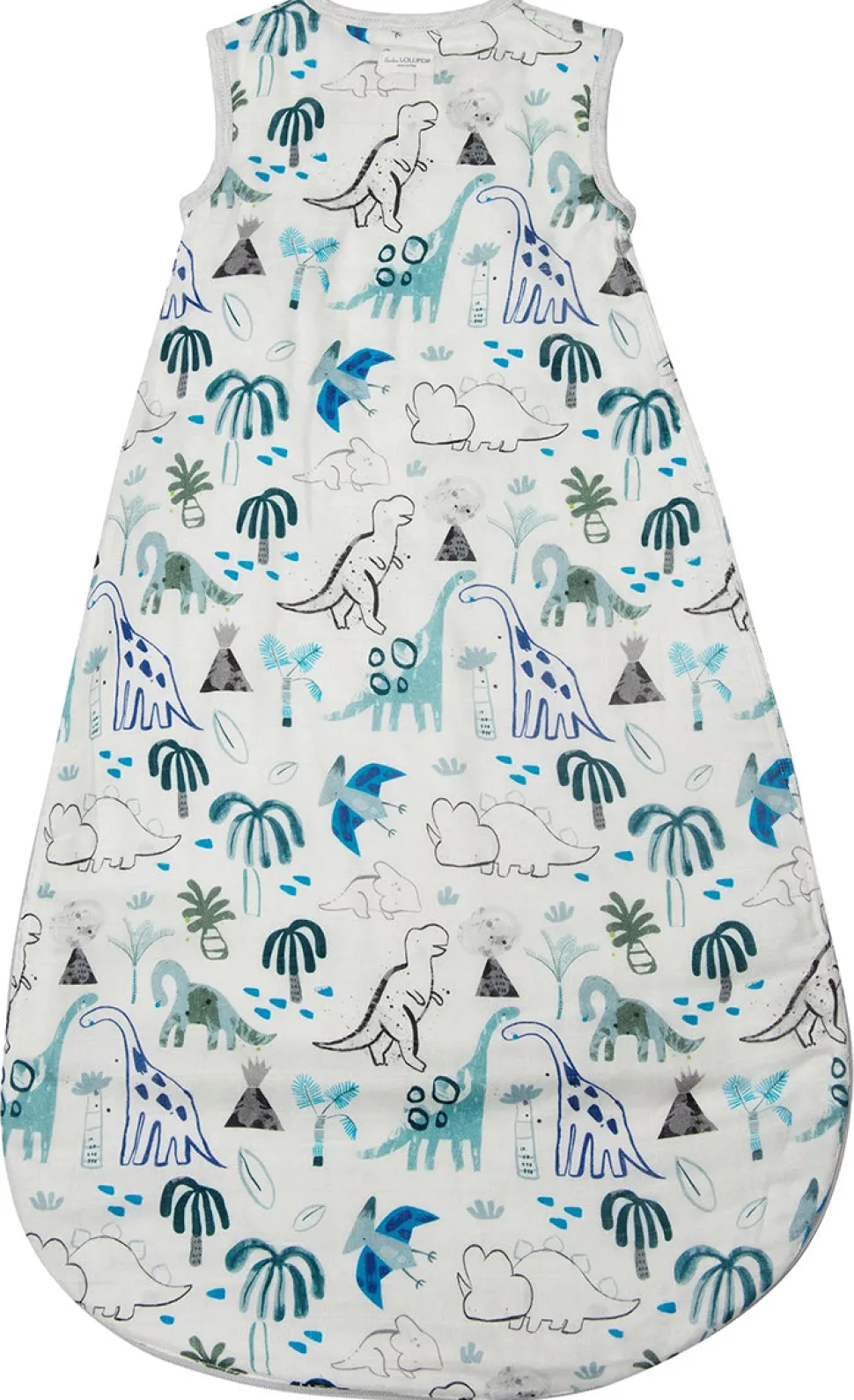 Loulou Lollipop Lightweight Muslin Sleep Bag - Dinosaurs (6-18 M)