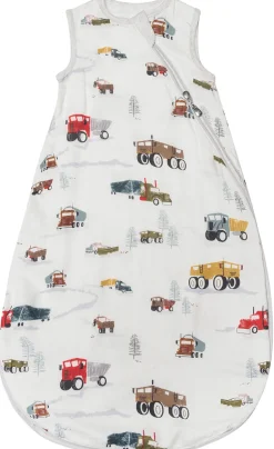 Loulou Lollipop Lightweight Muslin Sleep Bag, 6-18 m - Happy Trucks