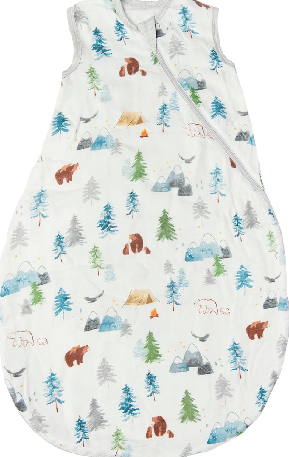 Loulou Lollipop Lightweight Muslin Sleep Bag, 0-6 m - Adventure Begins
