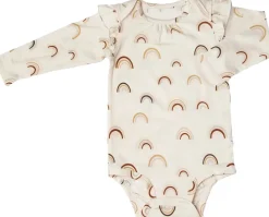 Loulou Lollipop Long Sleeve Bodysuit in TENCEL - Canyon Rainbow (3-6 M)