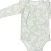 Loulou Lollipop Long Sleeve Bodysuit in TENCEL - Fern (3-6 M)