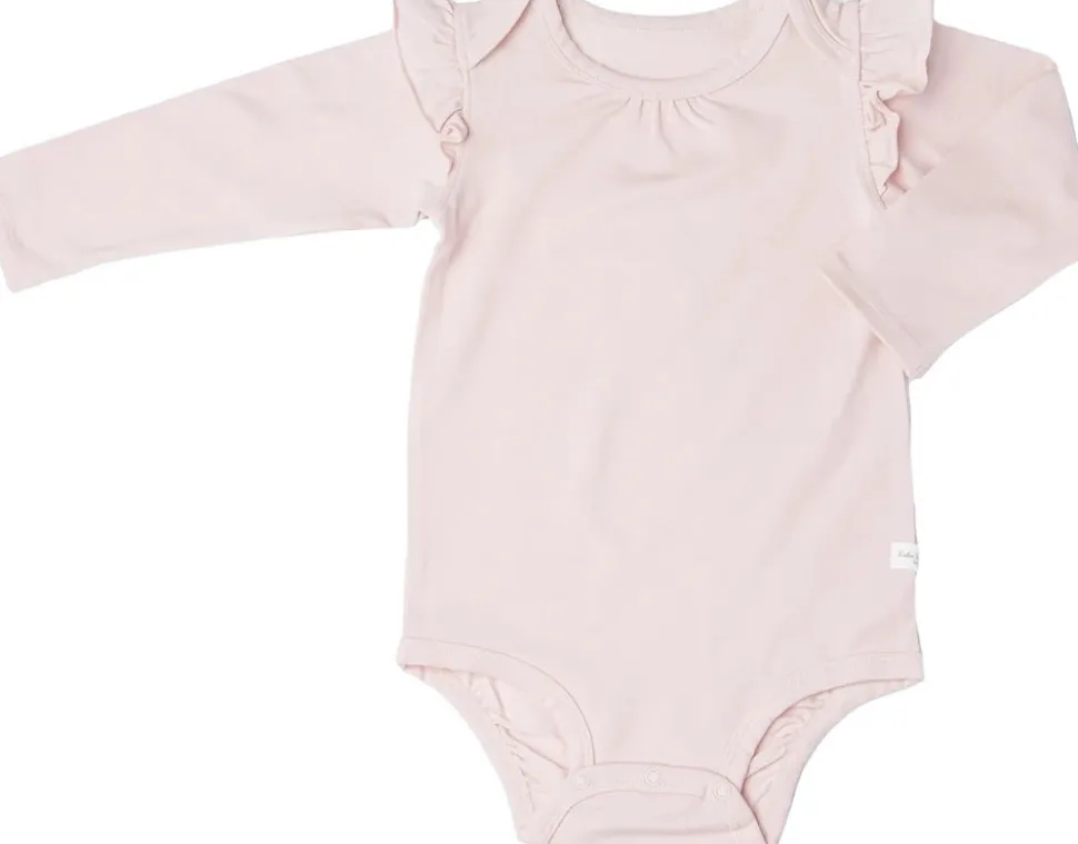 Loulou Lollipop Long Sleeve Bodysuit in TENCEL - Sepia Rose (6-12 M)