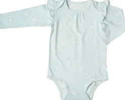 Loulou Lollipop Long Sleeve Bodysuit in TENCEL - Peace Dove (0-3 M)