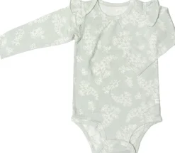 Loulou Lollipop Long Sleeve Bodysuit in TENCEL - Fern (0-3 M)