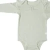 Loulou Lollipop Long Sleeve Bodysuit in TENCEL - Sage (3-6 M)
