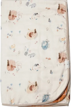 Loulou Lollipop Muslin Quilt Blanket - Cozy Forest