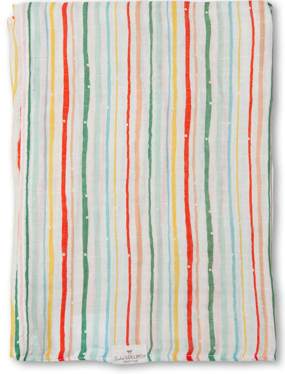 Loulou Lollipop Muslin Swaddle - Holiday Stripes