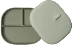 Loulou Lollipop Silicone Divided Plate with Lid - Born To Be Wild - Sage