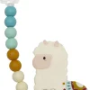 Loulou Lollipop Silicone Teether with Gem Clip - Llama