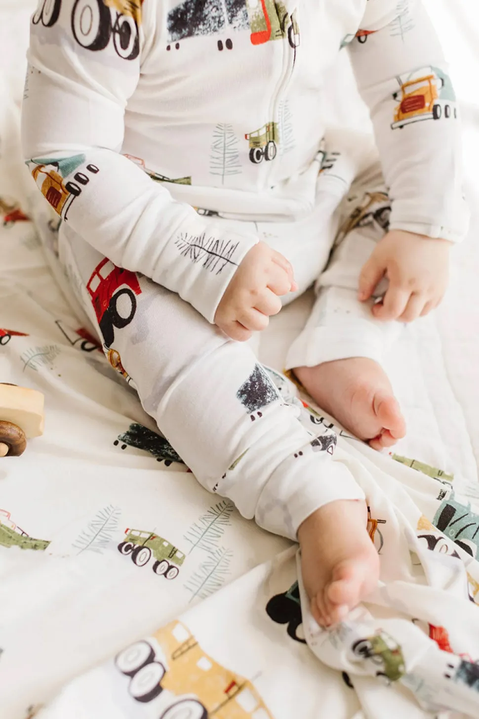 Loulou Lollipop Sleeper - Happy Trucks (0-3 M)