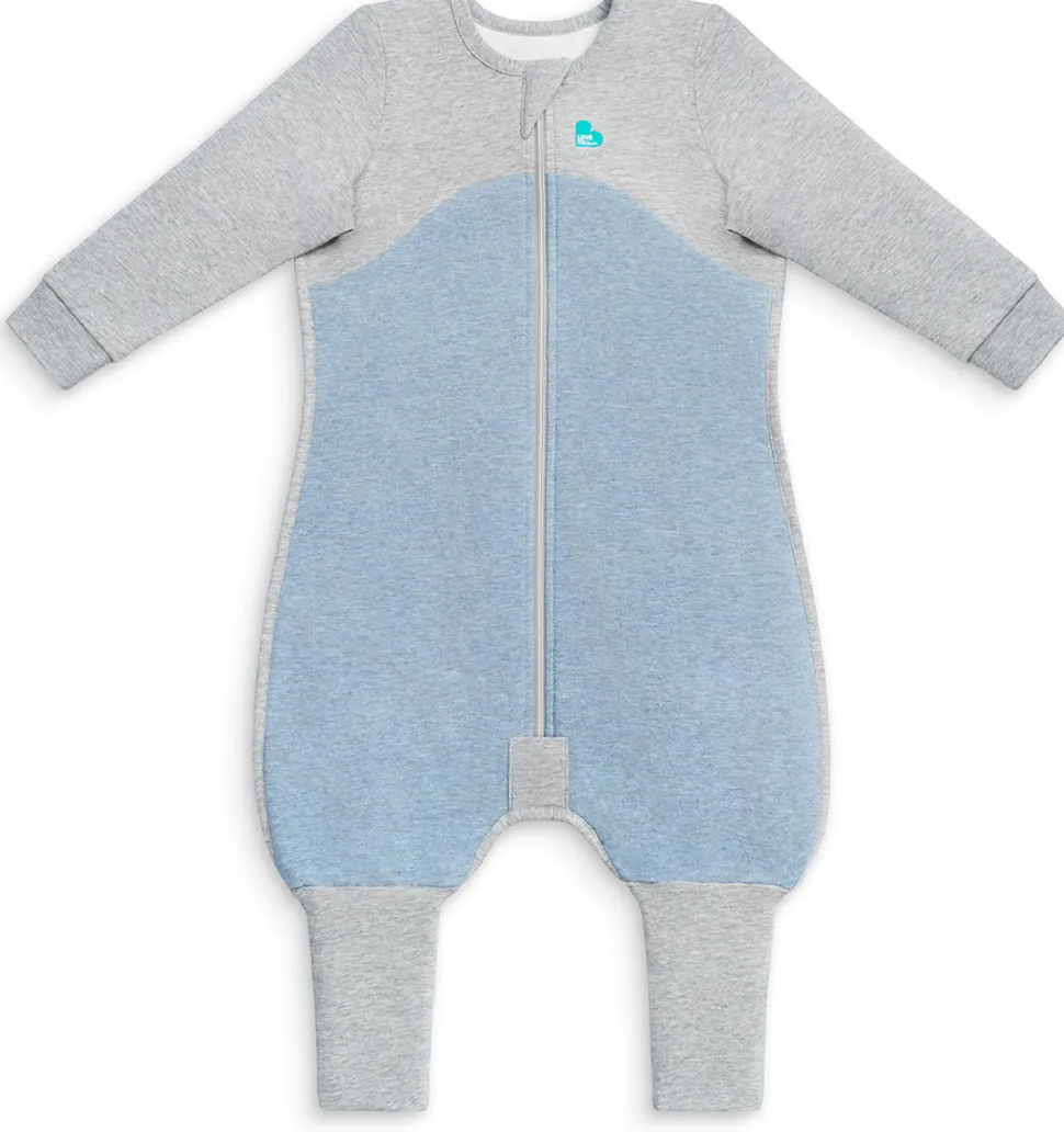 Love To Dream Long Sleeve Sleep Suit Organic Cotton Mild, 24-36 M - Dusty Blue