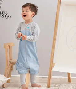 Love To Dream Long Sleeve Sleep Suit Organic Cotton Mild, 24-36 M - Dusty Blue