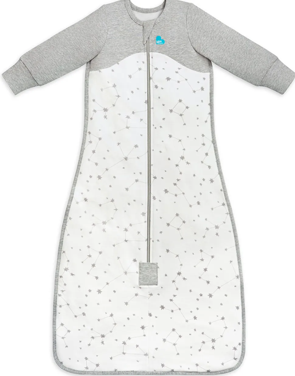 Love To Dream Long Sleeve Sleep Bag Organic Cotton Fleece Mild, 6-18 M - Stellar White