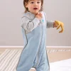 Love To Dream Long Sleeve Sleep Suit Organic Cotton Mild, 6-12 M - Dusty Blue