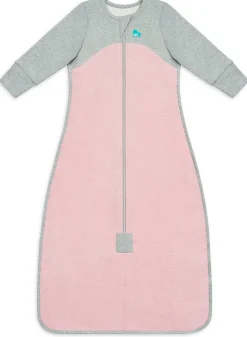 Love To Dream Long Sleeve Sleep Bag Organic Cotton Fleece Mild, 6-18 M - Dusty Pink Marl