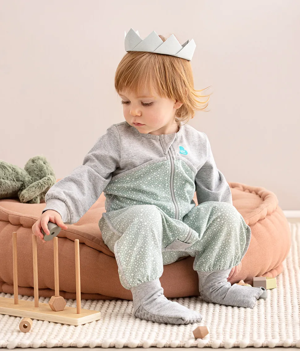 Love To Dream Long Sleeve Sleep Suit Original Cotton Moderate, 6-12 M - Stardust Olive
