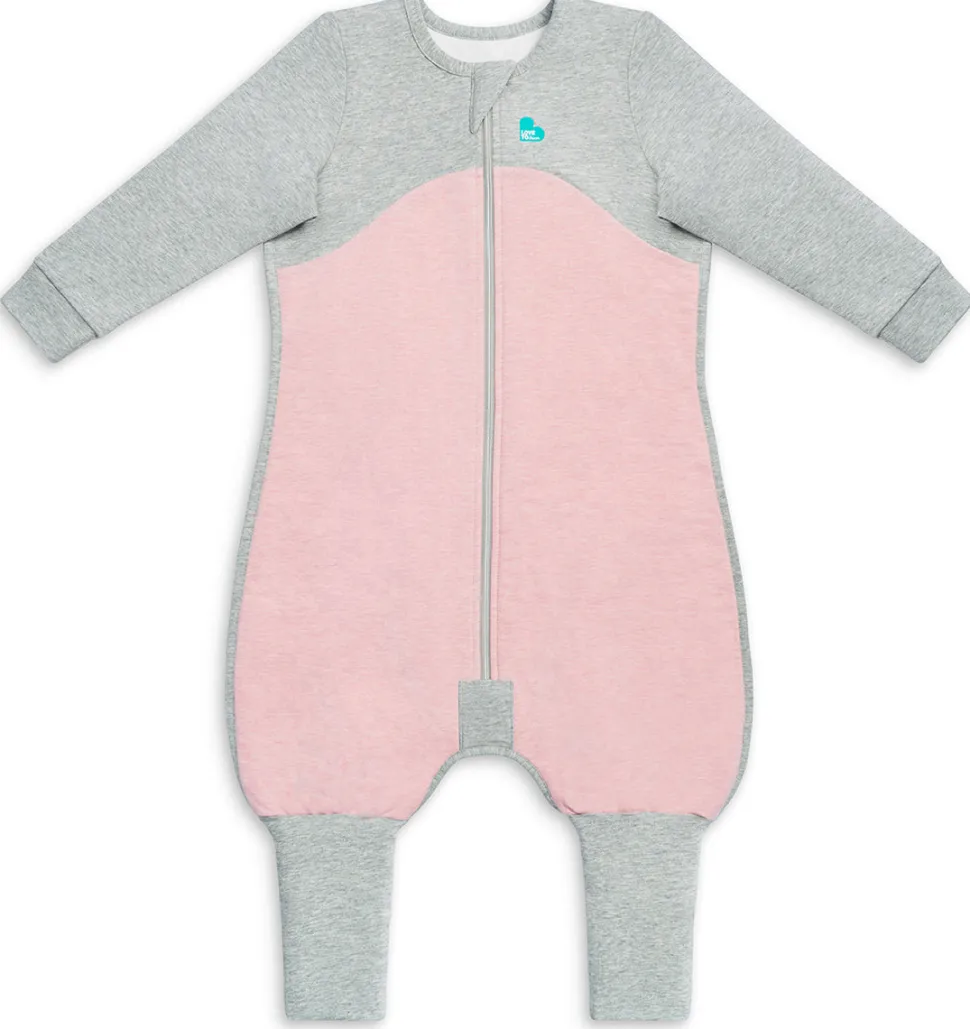 Love To Dream Long Sleeve Sleep Suit Organic Cotton Mild, 6-12 M - Dusty Pink