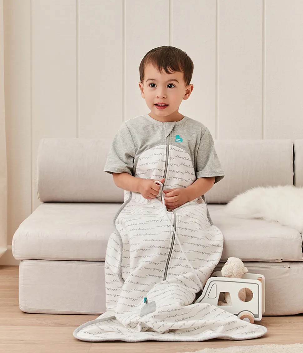 Love To Dream Short Sleeve Sleep Bag Organic Cotton Mild, 18-36 M - Dreamer White