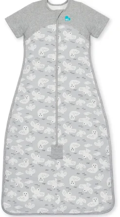 Love To Dream Short Sleeve Sleep Bag Organic Cotton Mild, 6-18 M - Doves Grey